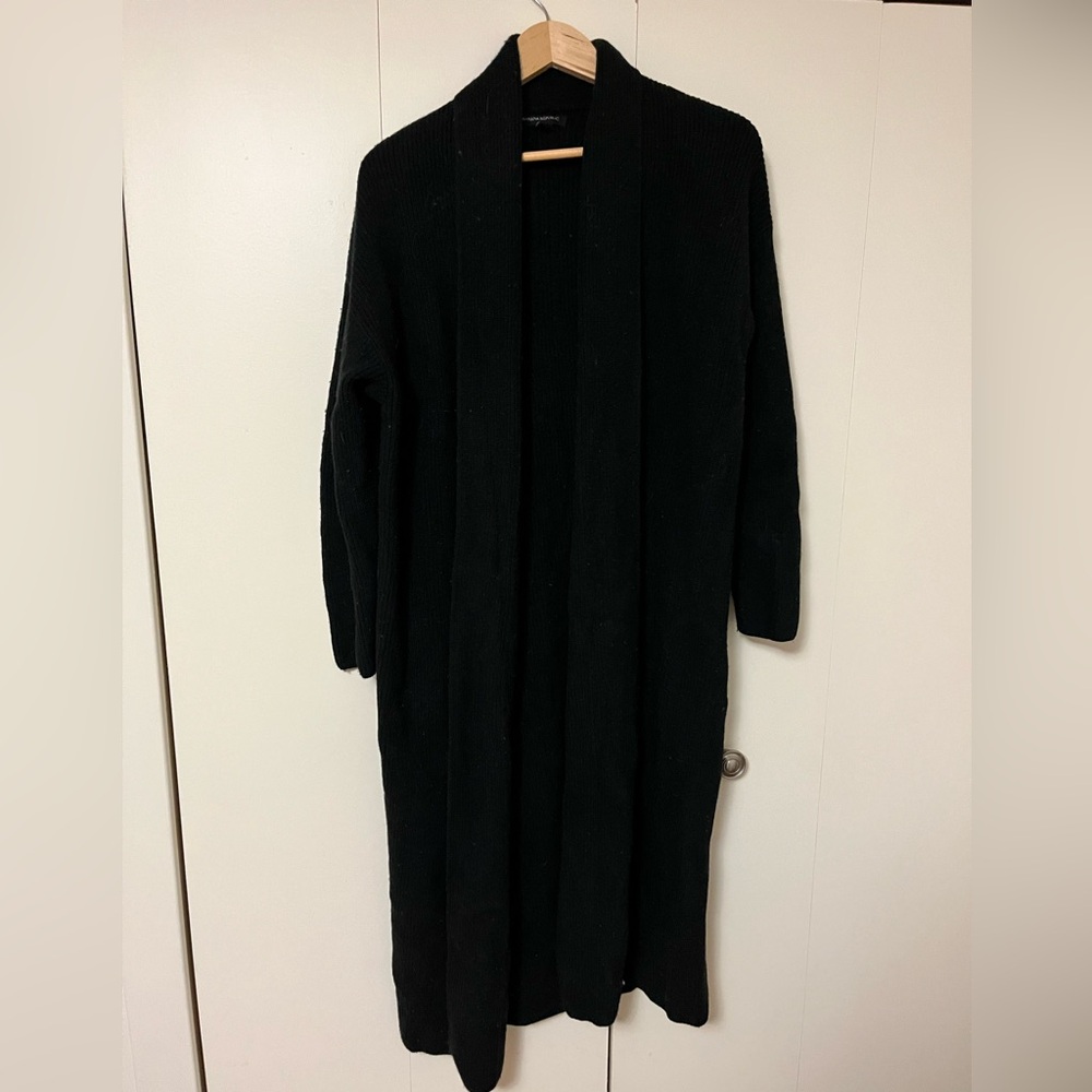 Black Banana Republic duster-length cardigan